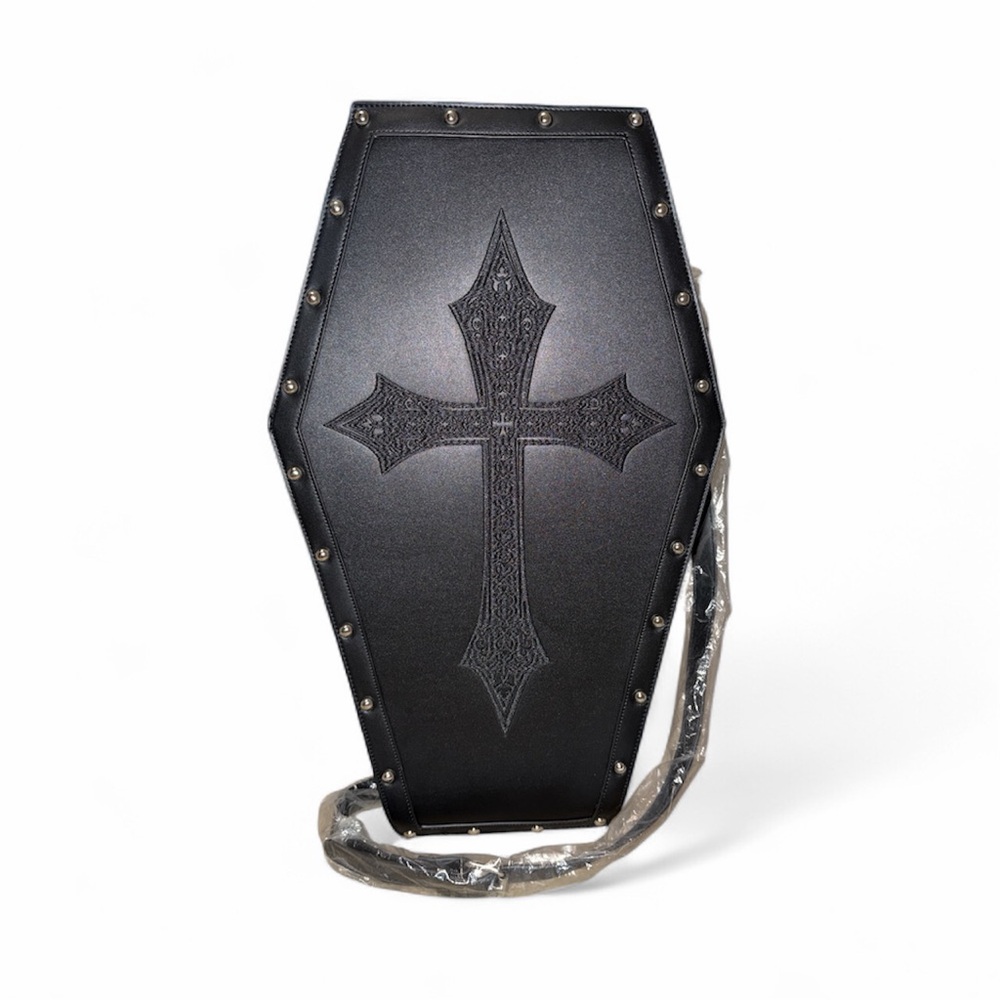 XL Black Coffin Crossbody Bag by DOLLSKILL